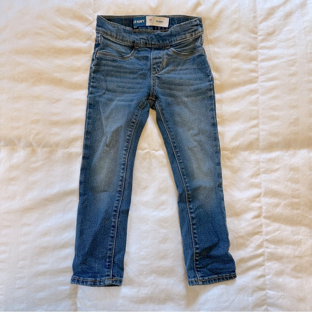 4/$20 Old Navy Girls Blue Jean Stretch Jeggings- XS (5)